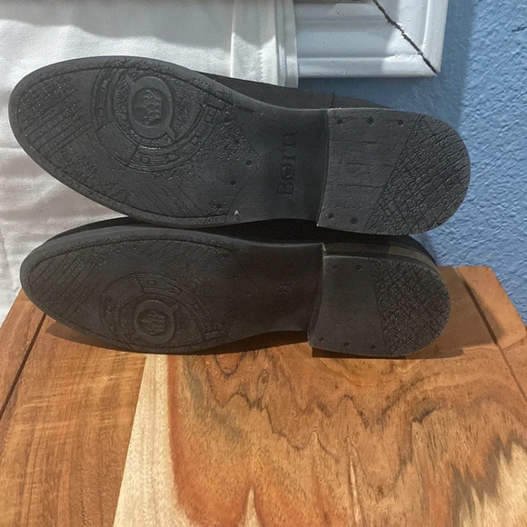 Born Womens Arula  Black Leather Comfort Back Zip Ankle Booties Size 7/38M NWOB - Picture 8 of 10